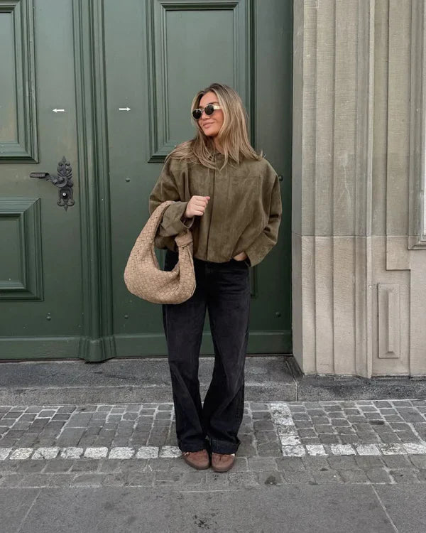 HAILEY | SUÈDE BOMBERJACKET