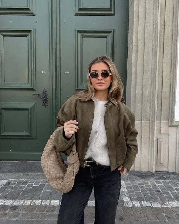 HAILEY | SUÈDE BOMBERJACKET