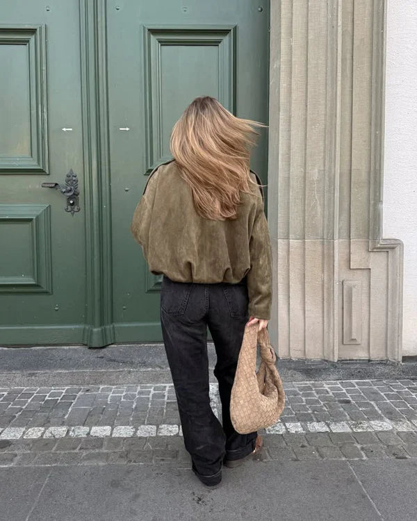 HAILEY | SUÈDE BOMBERJACKET