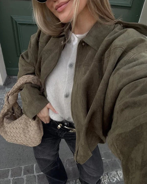 HAILEY | SUÈDE BOMBERJACKET