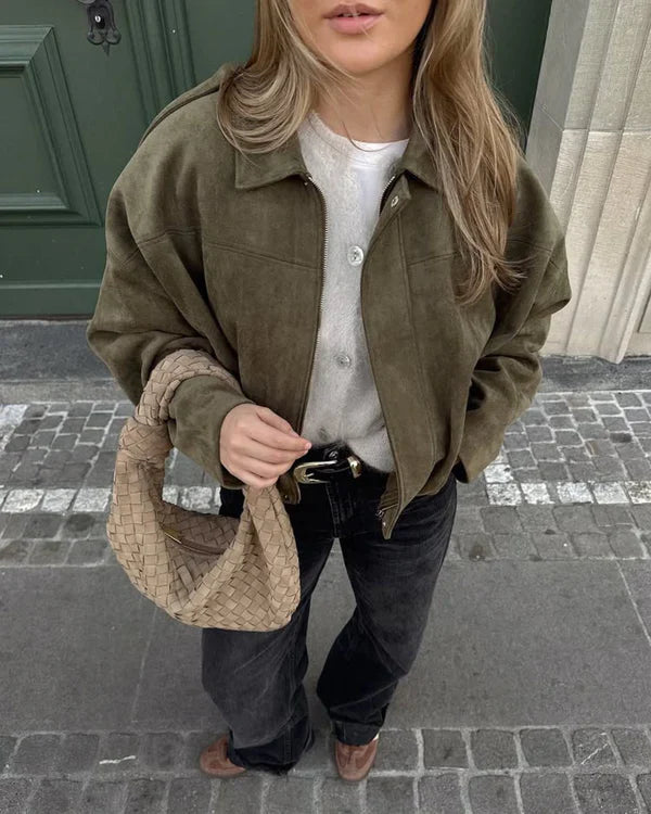 HAILEY | SUÈDE BOMBERJACKET