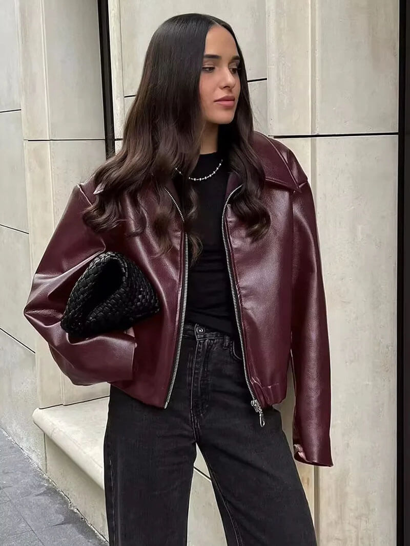 ELLE| LEATHER JACKET