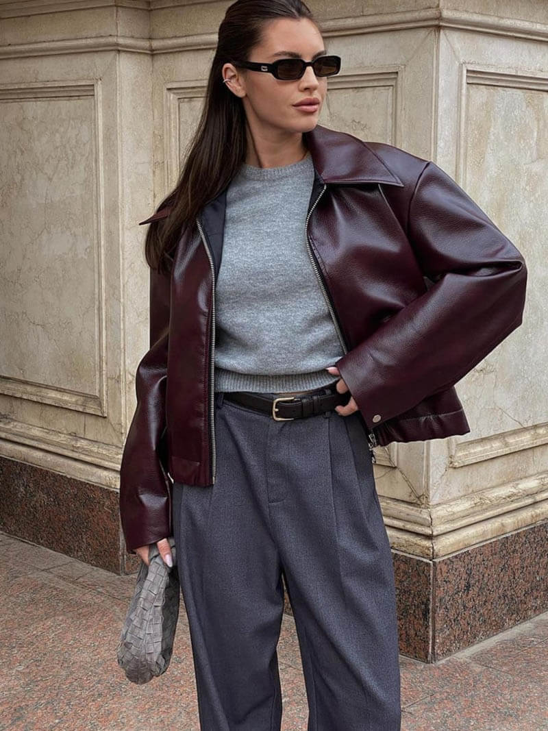ELLE| LEATHER JACKET
